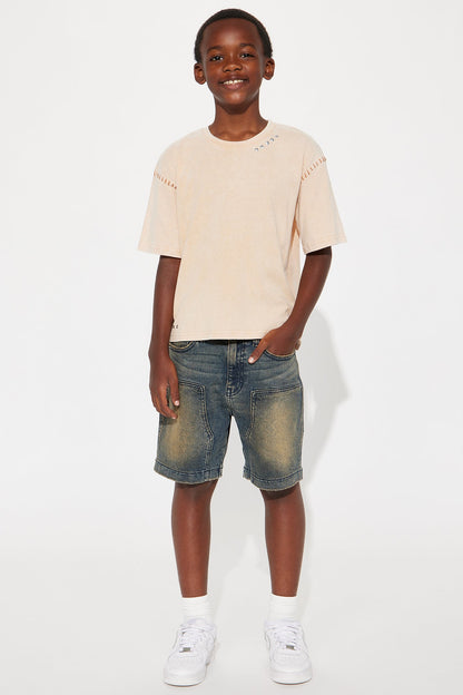 Mini Fresh Studded T-Shirt - Khaki