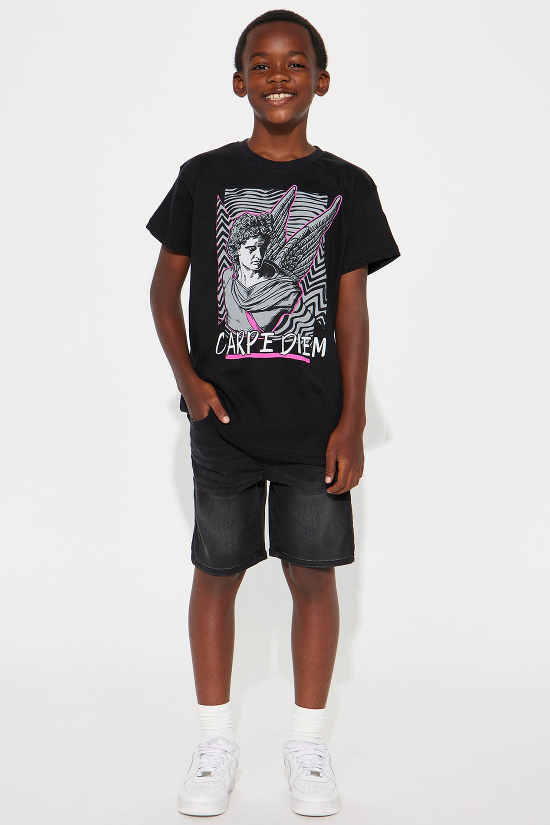 Mini Carpe Diem Short Sleeve Tee - Black