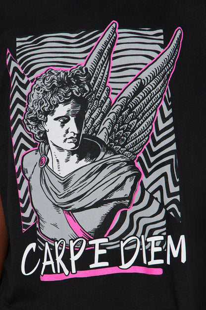 Mini Carpe Diem Short Sleeve Tee - Black