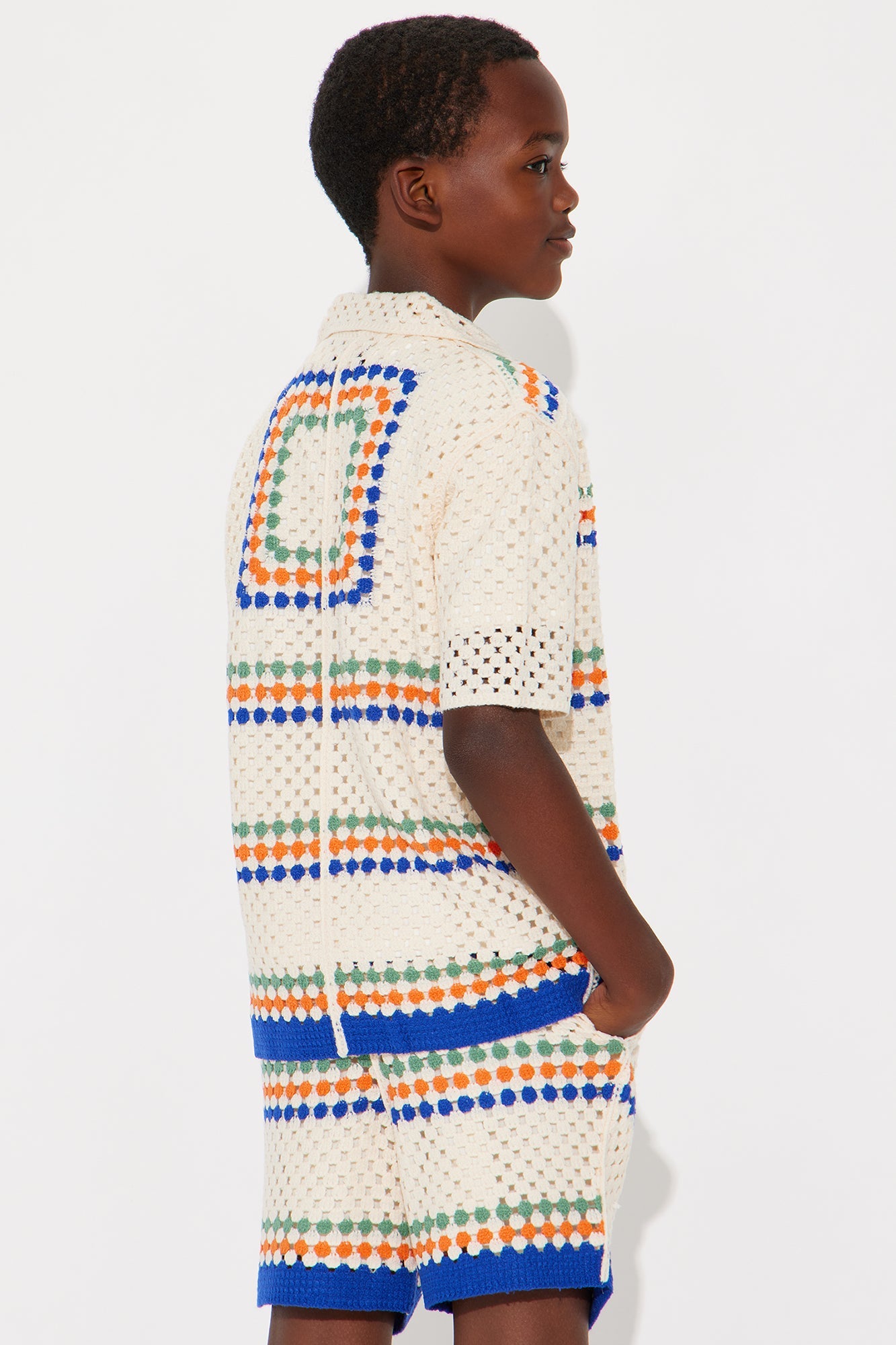 Mini Anderson Crochet Cuban Collar - Cream/combo