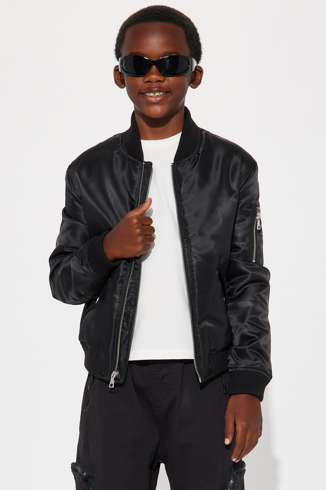 Mini Classic Bomber Jacket - Black