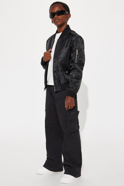 Mini Classic Bomber Jacket - Black