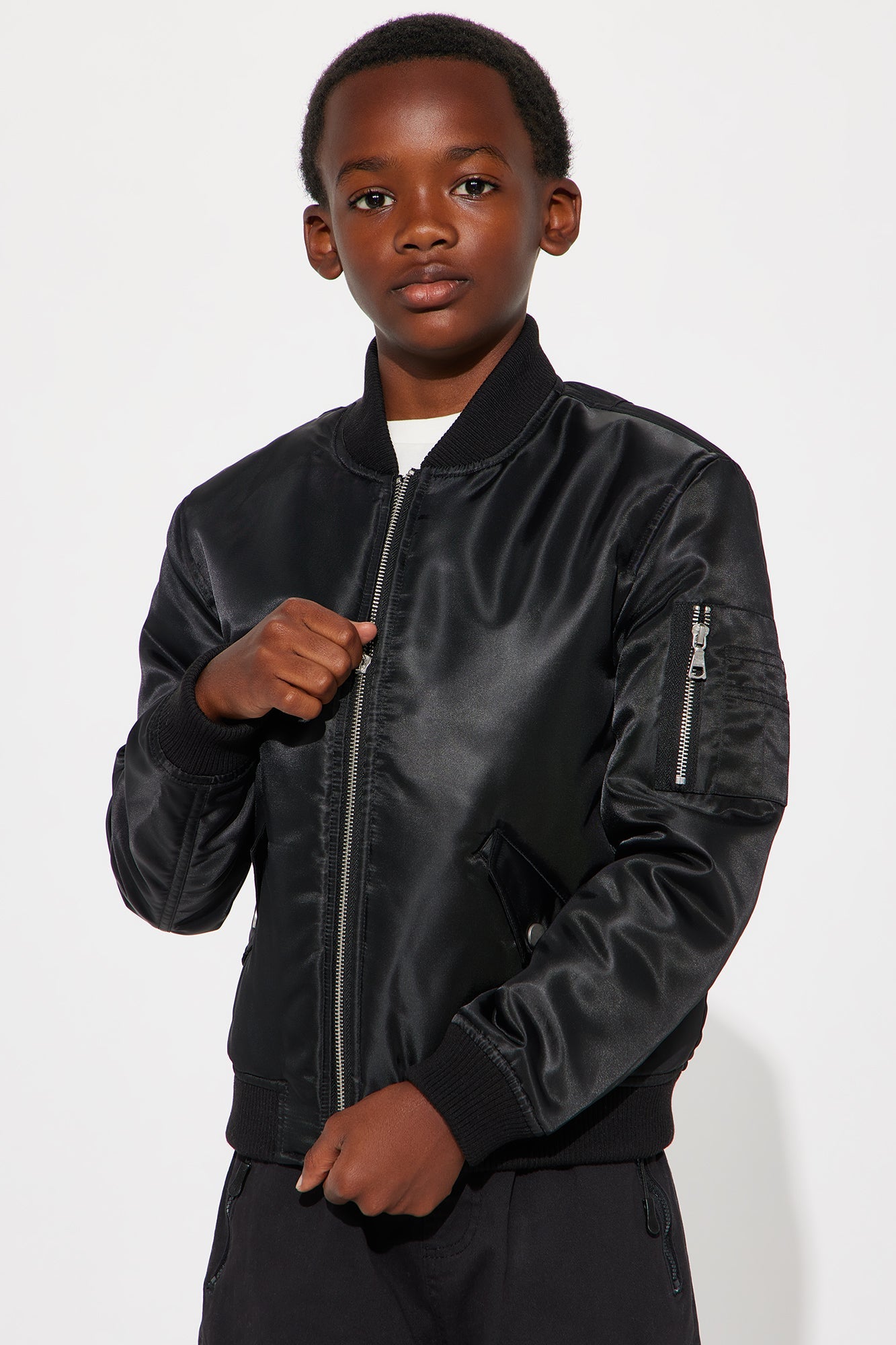 Mini Classic Bomber Jacket - Black