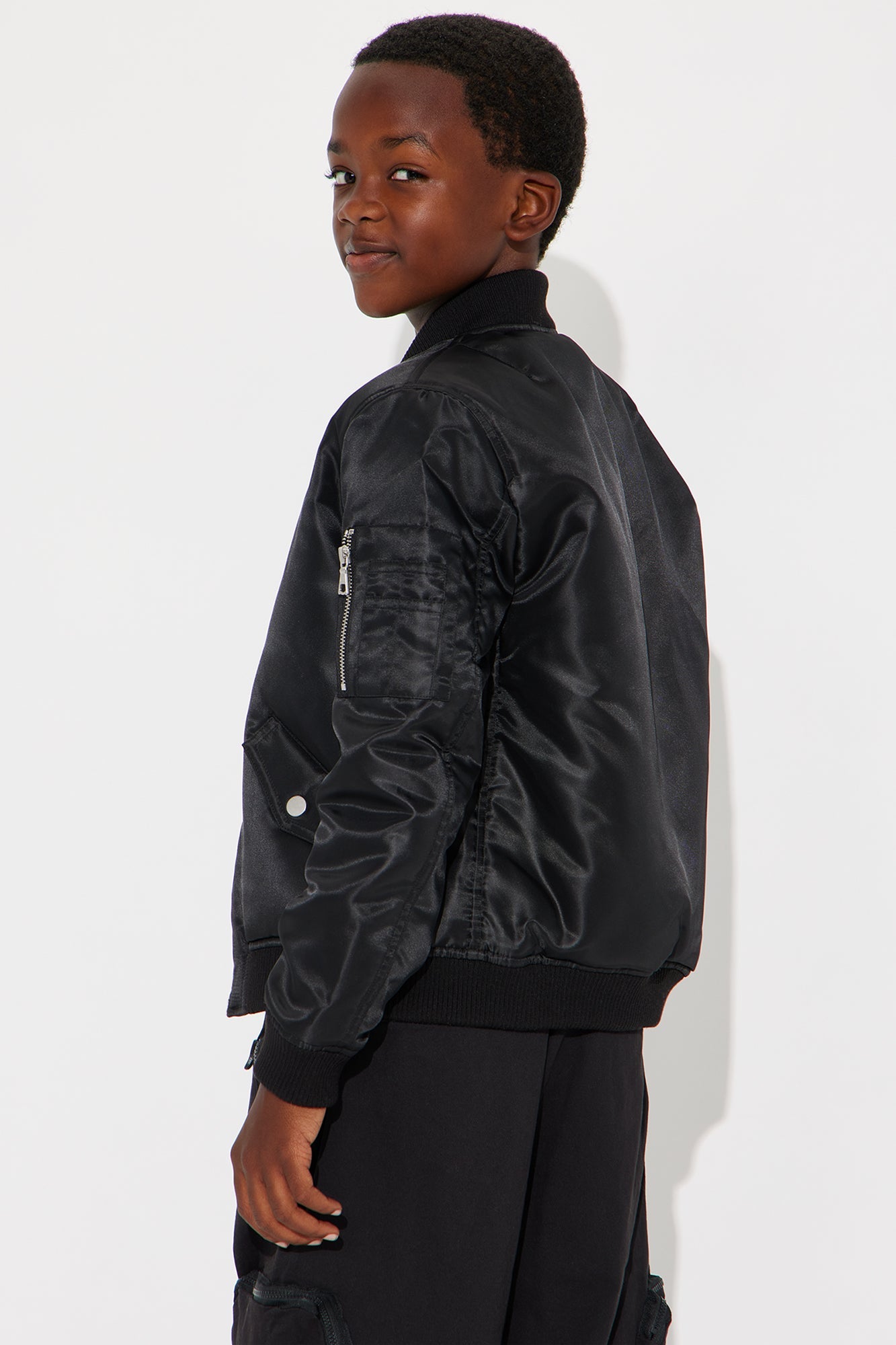 Mini Classic Bomber Jacket - Black