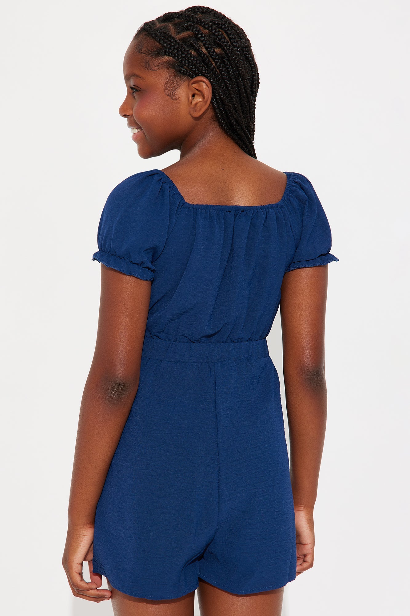 Mini Dancing In My Head Romper - Navy