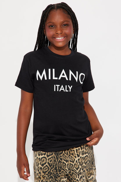 Mini Milano Italy Washed Tee - Black