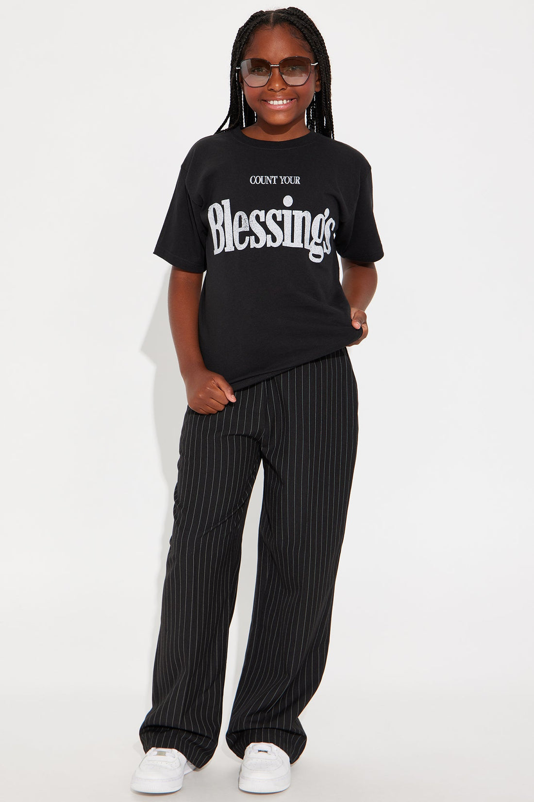 Mini Count Your Blessings Washed Tee - Black Wash
