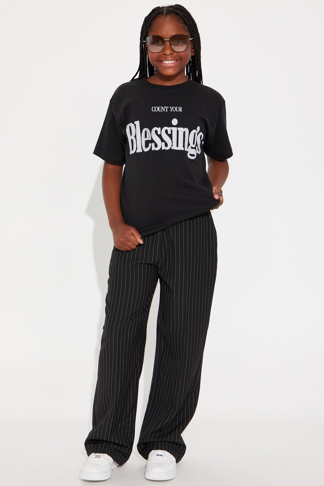 Mini Count Your Blessings Washed Tee - Black Wash