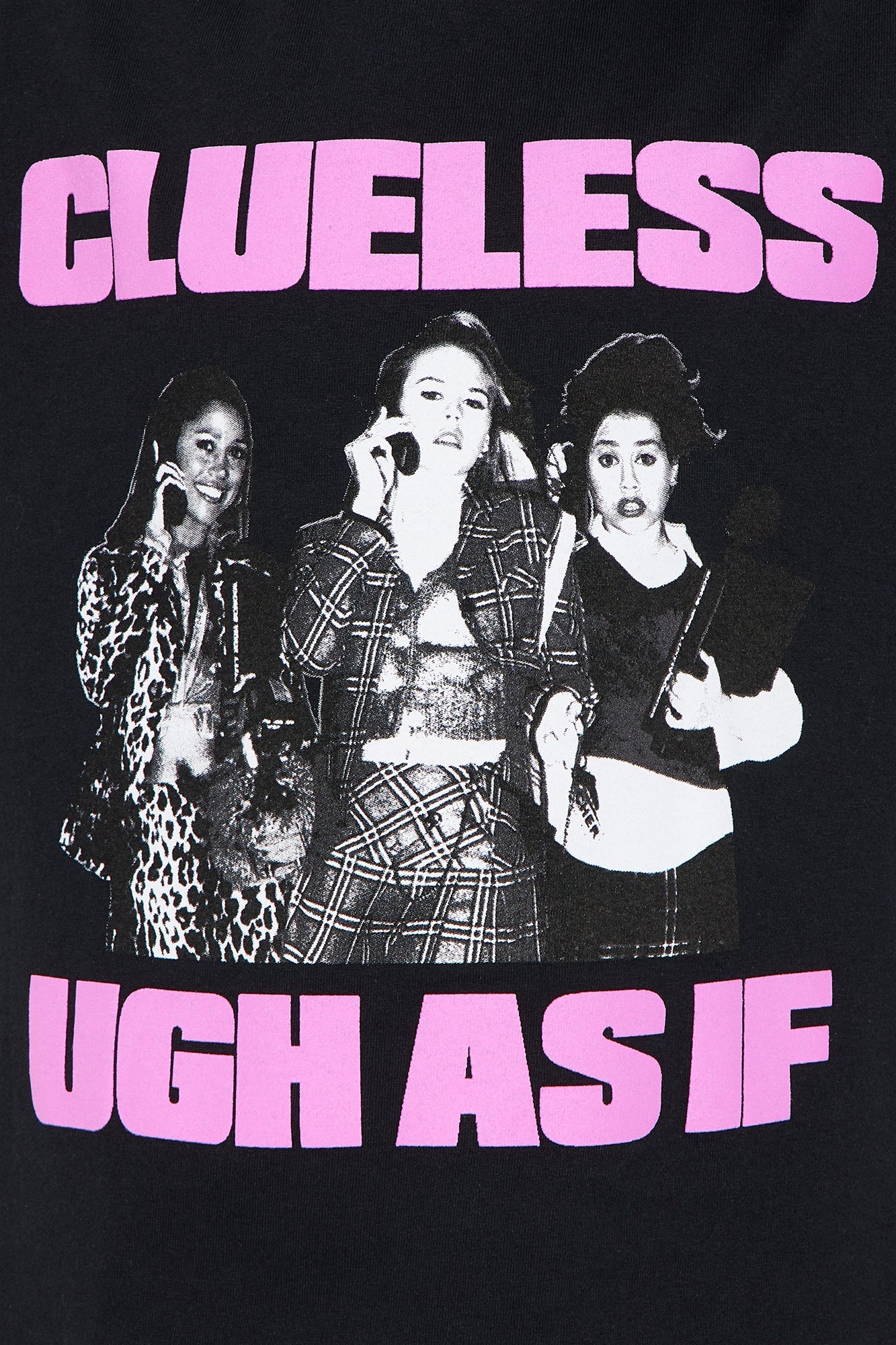 Mini Clueless As If Oversized Tee - Black