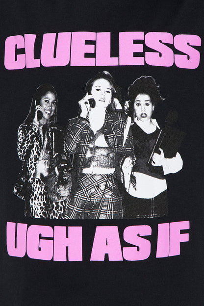Mini Clueless As If Oversized Tee - Black