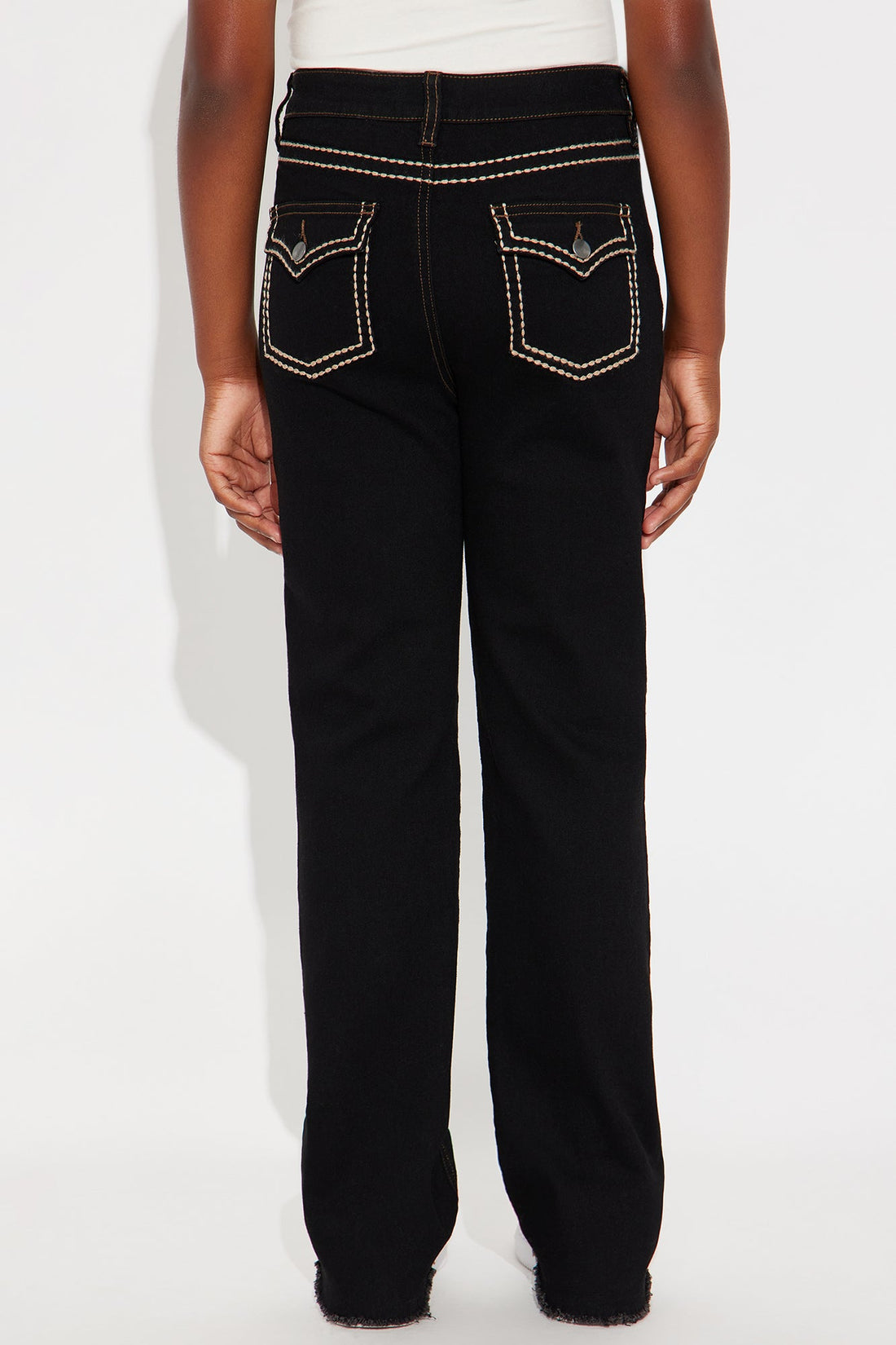 Mini Dallas Mid Rise Stretch Flare Jeans - Black
