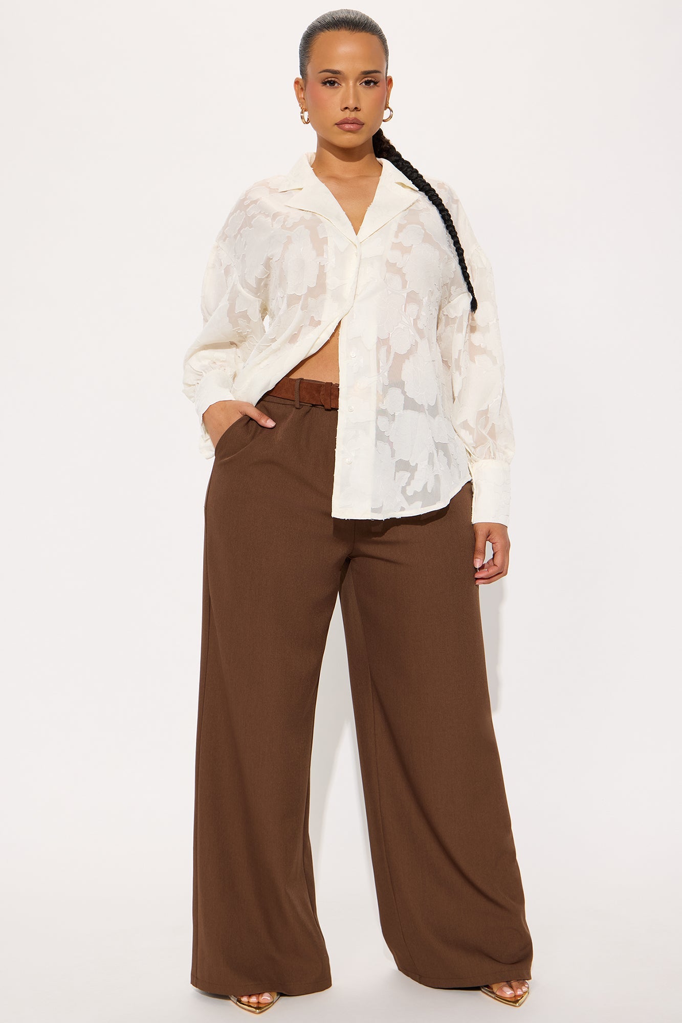 Smell The Roses Jacquard Shirt - Cream