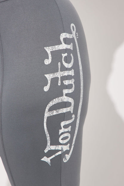 Von Dutch Rhinestone Washed Flared Pant - Charcoal/combo
