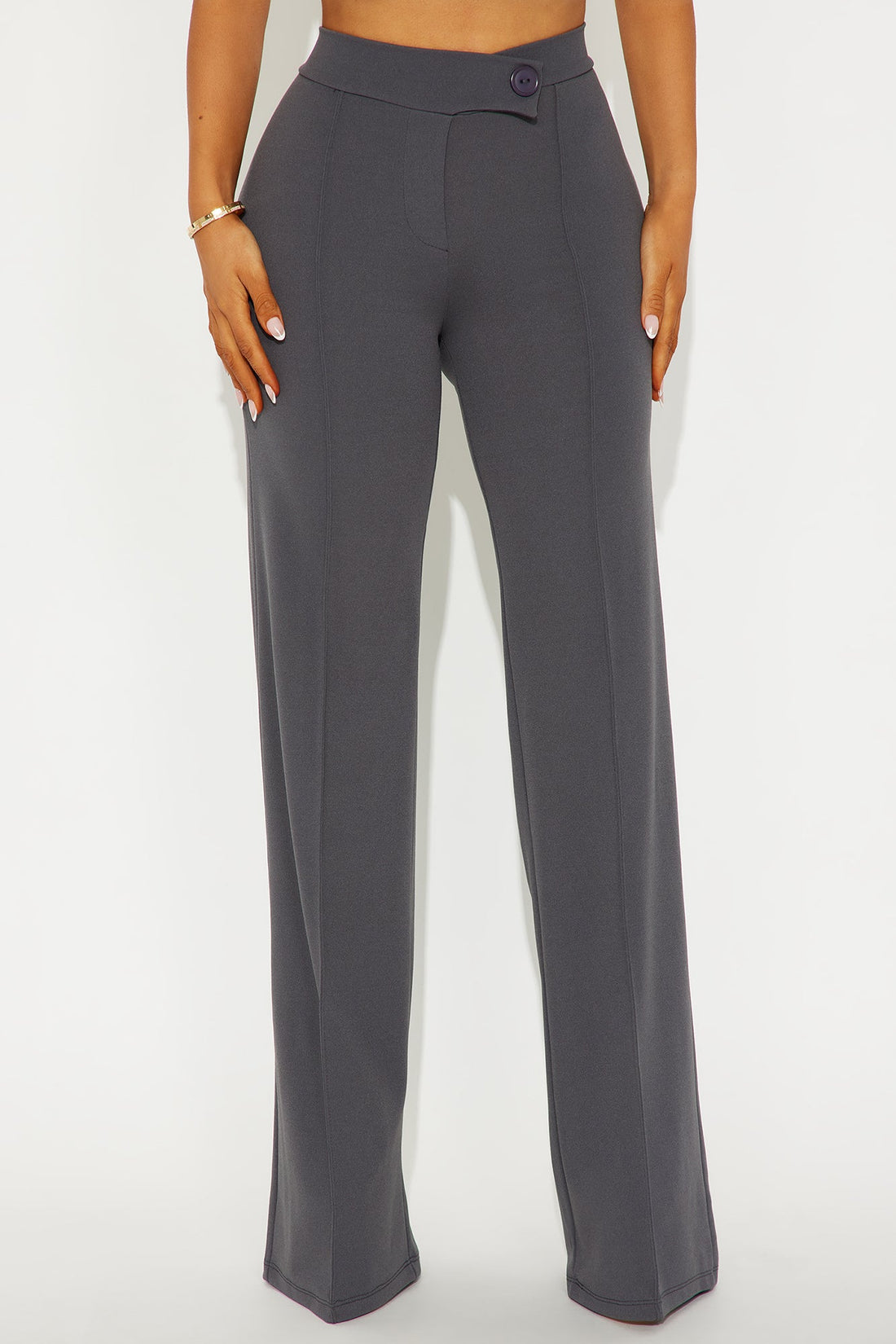Tall Call It Even Wide Leg Dress Pants - Charcoal