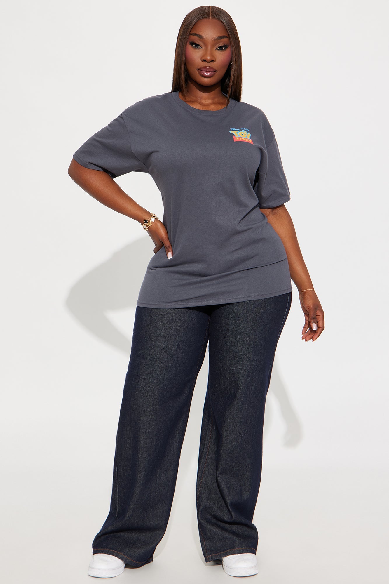 Toy Story Multi Hit Oversized Tee - Dark Grey