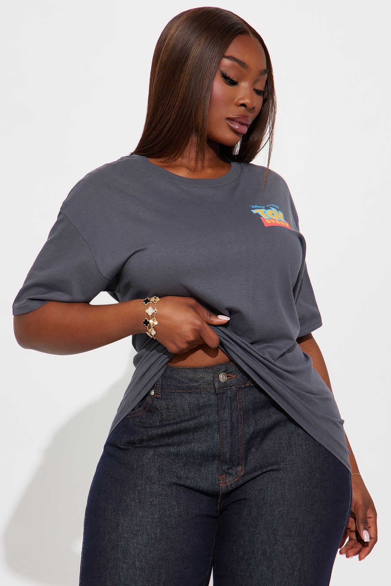 Toy Story Multi Hit Oversized Tee - Dark Grey