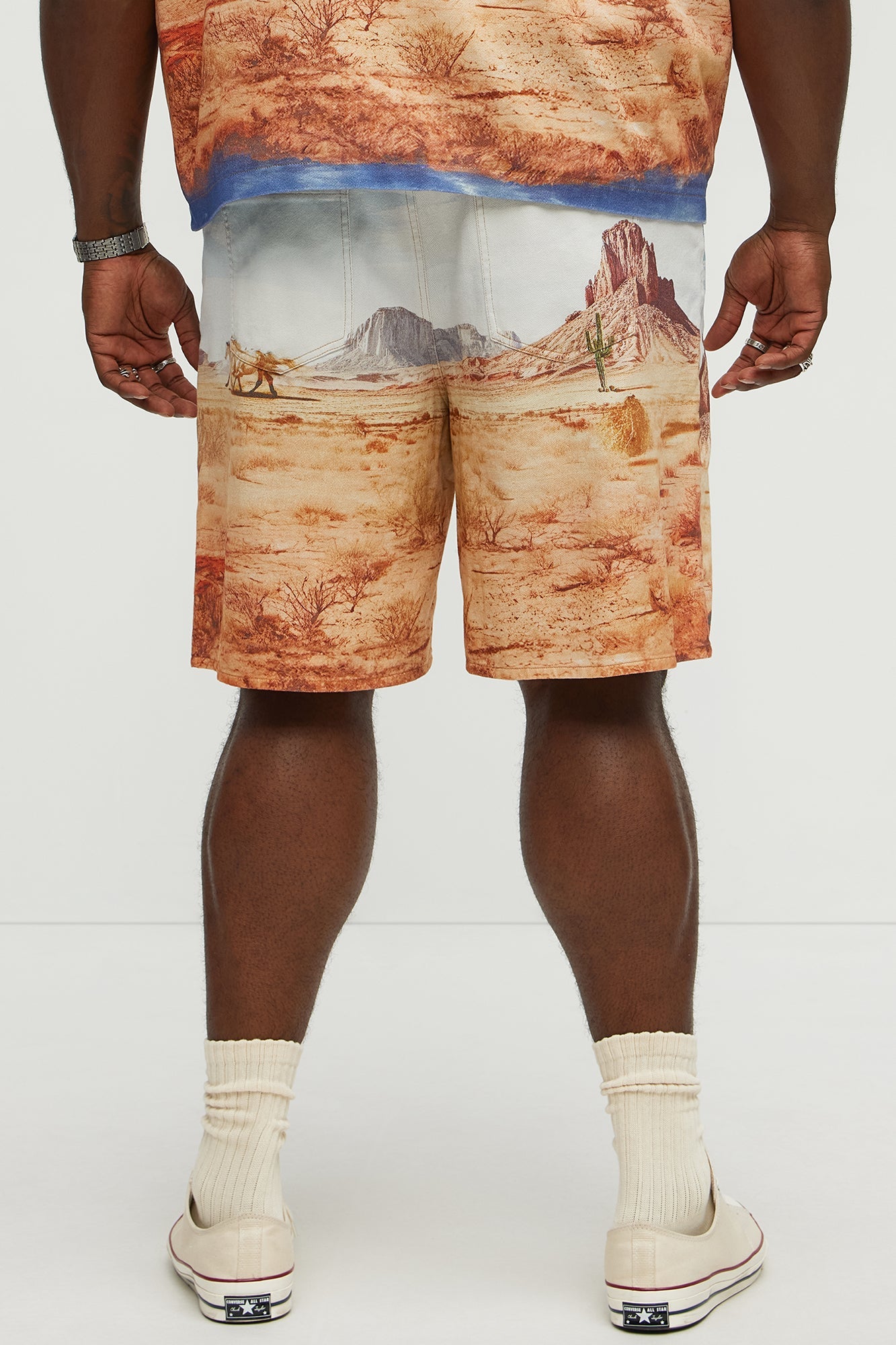 Stand Off Relaxed Denim Shorts - Multi Color