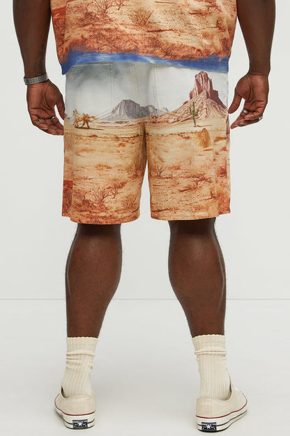 Stand Off Relaxed Denim Shorts - Multi Color