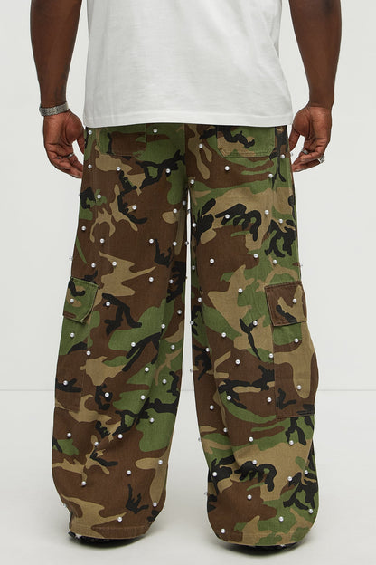 Pearl Wildin Camo Cargo Baggy Pants - Camouflage
