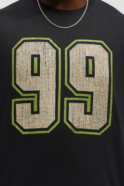 Athletic 99 Oversized Short Sleeve Tee - Black