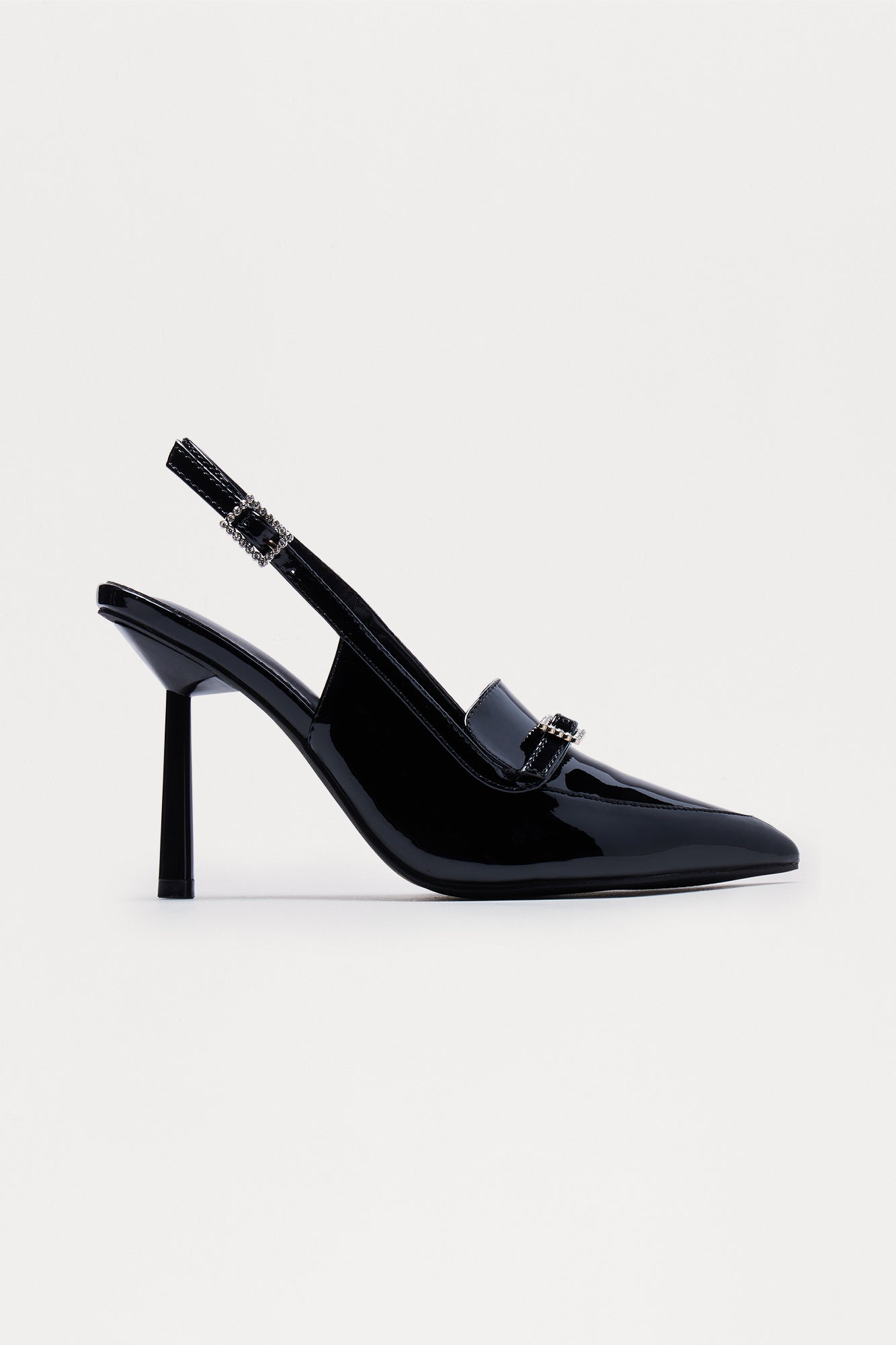 Thiago Buckle Slingback Stiletto Pumps - Black