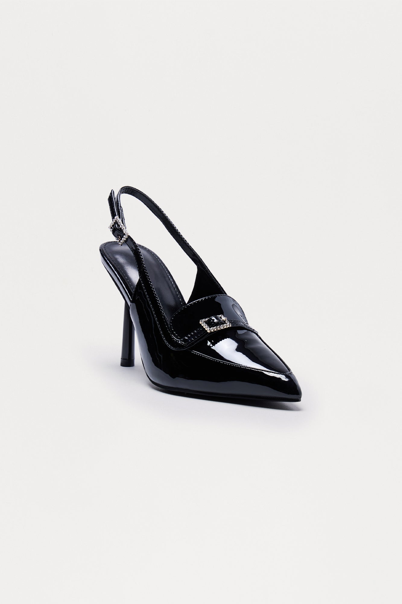 Thiago Buckle Slingback Stiletto Pumps - Black