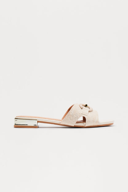 Rows Hardware Slip On Sandals - Beige