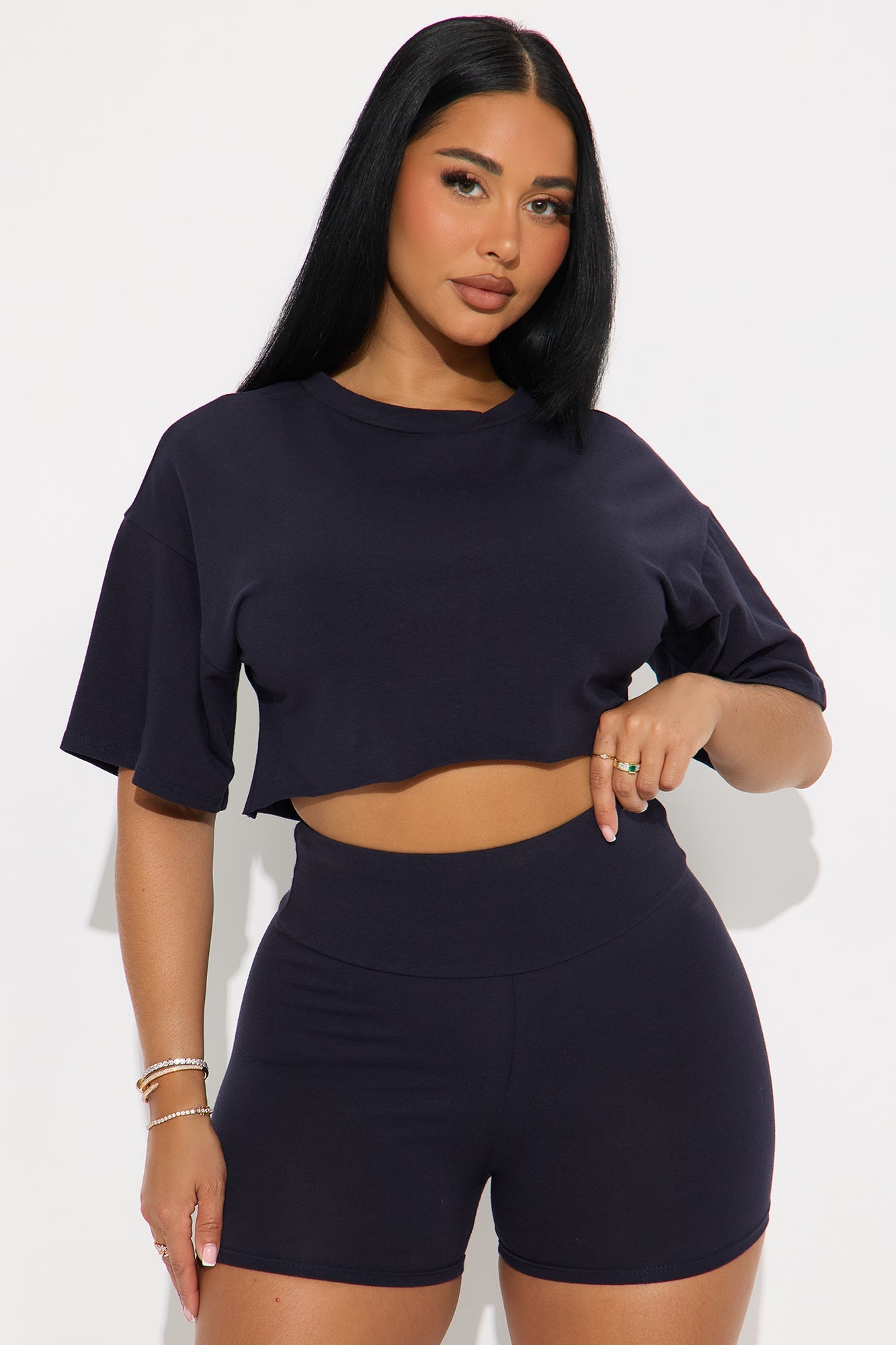 My Go To Biker Short Set - Navy