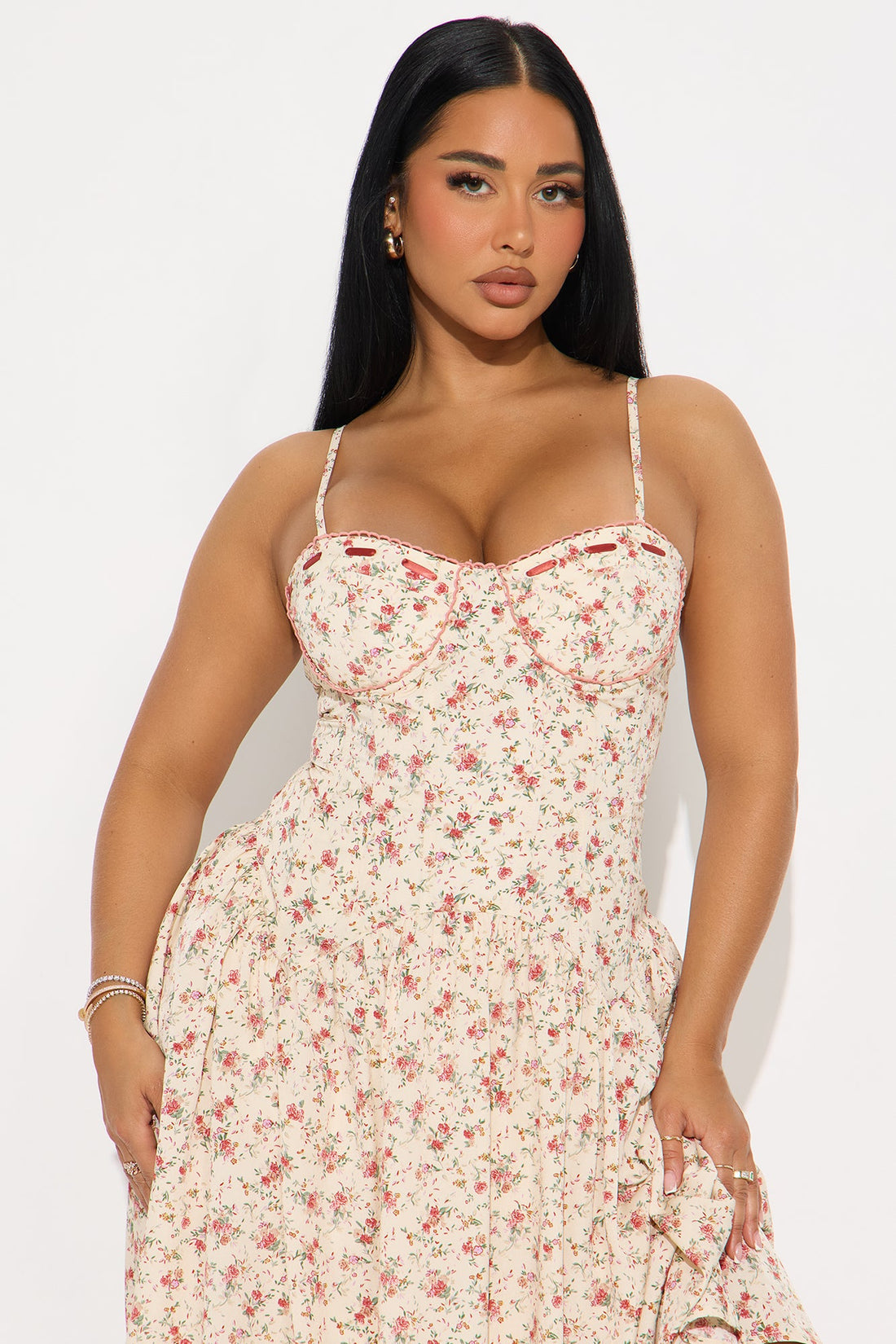 Tabitha Floral Midi Dress - Multi Color