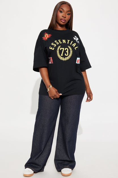 Essential 73 Washed Tee - Black