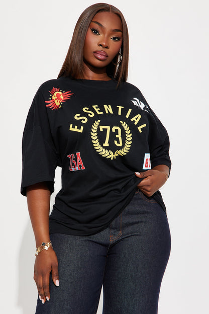 Essential 73 Washed Tee - Black