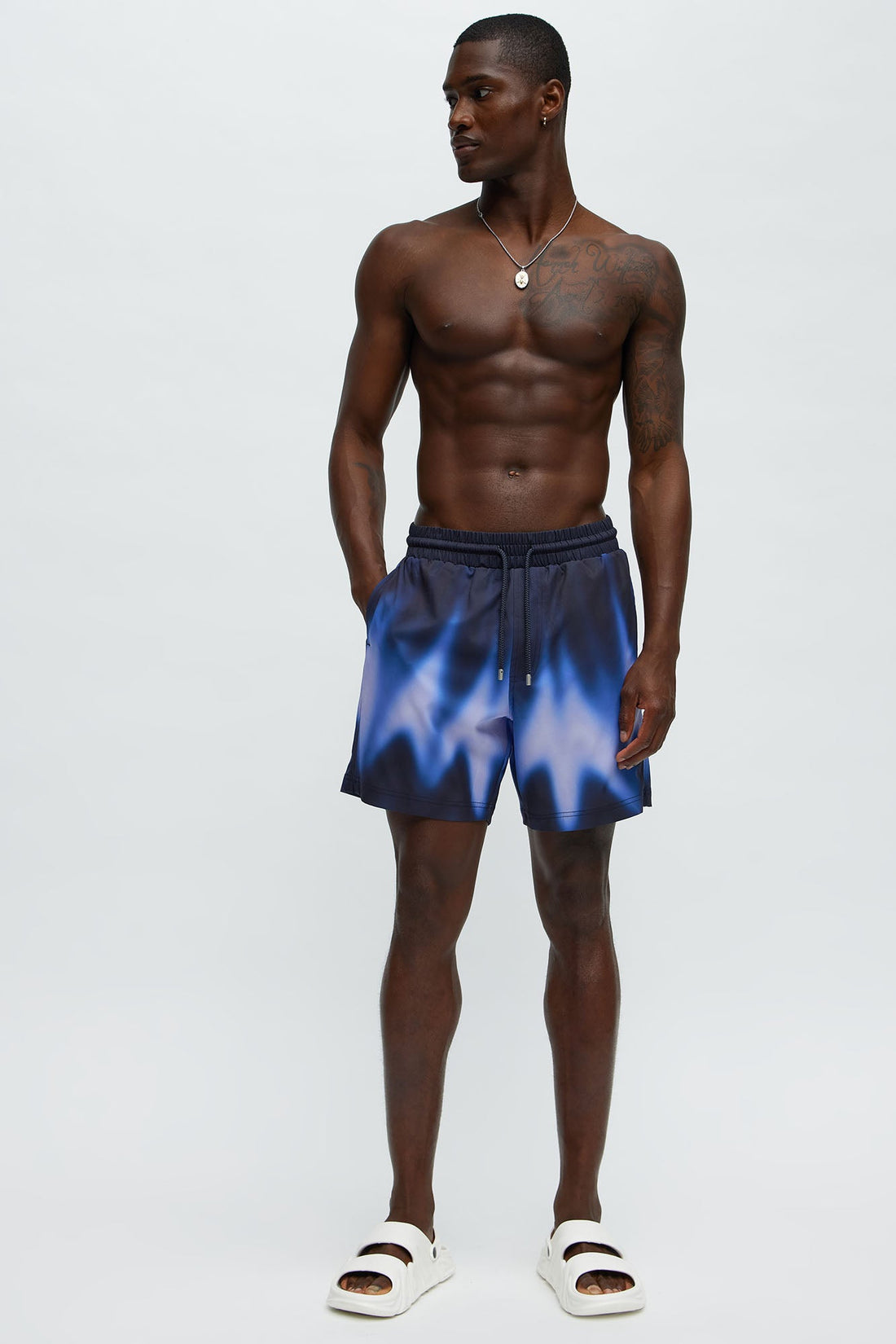 Echo Wave Swim Classic Trunk - Black/Blue