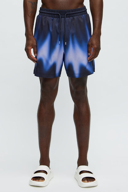 Echo Wave Swim Classic Trunk - Black/Blue