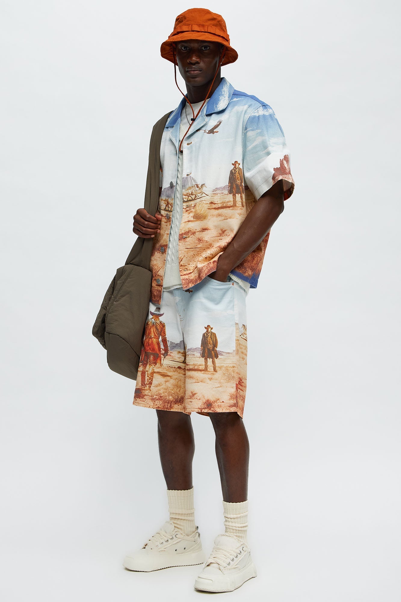 Stand Off Relaxed Denim Shorts - Multi Color