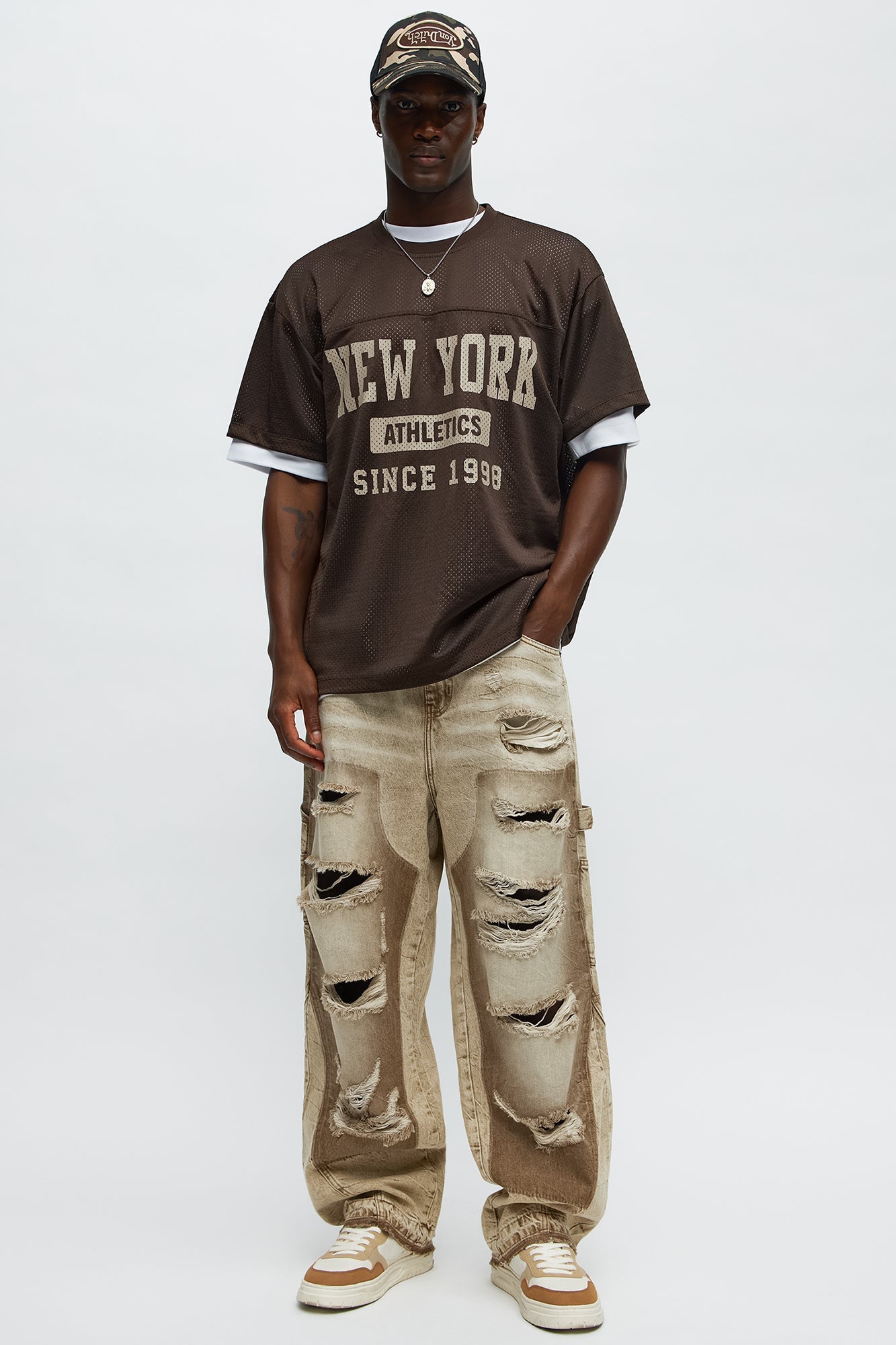 New York Jersey Tee - Brown