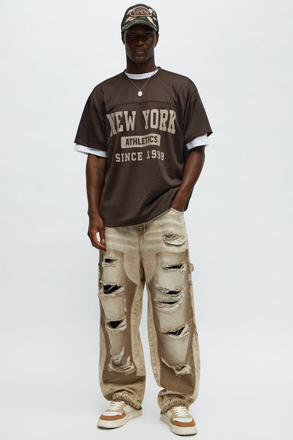 New York Jersey Tee - Brown