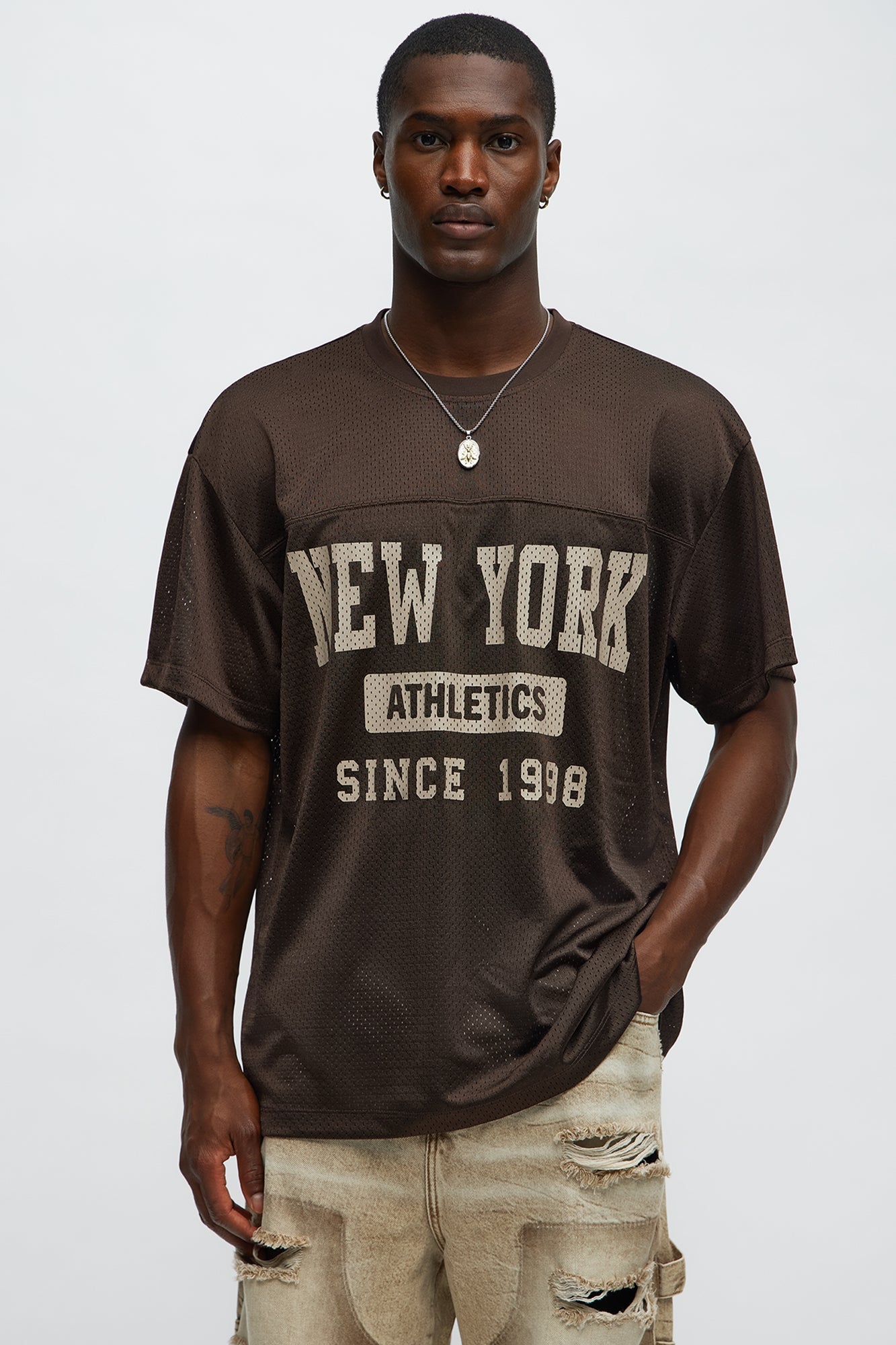 New York Jersey Tee - Brown
