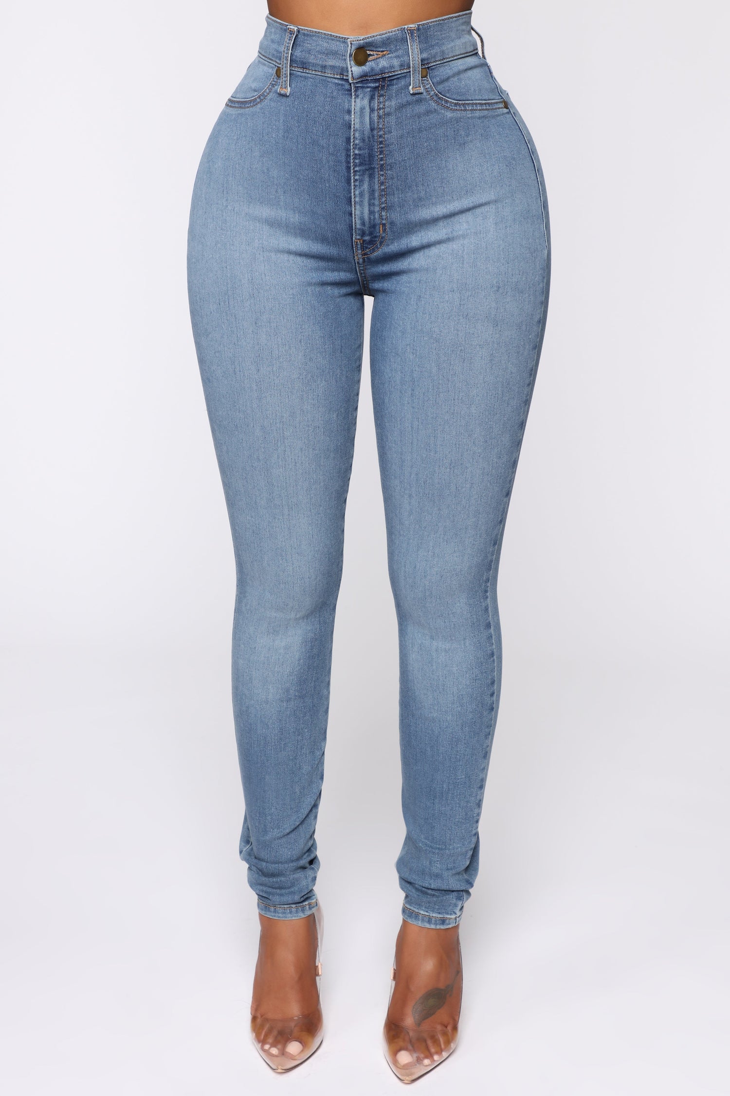 Flex Game Strong Super High Rise Skinny Jeans - Light Wash
