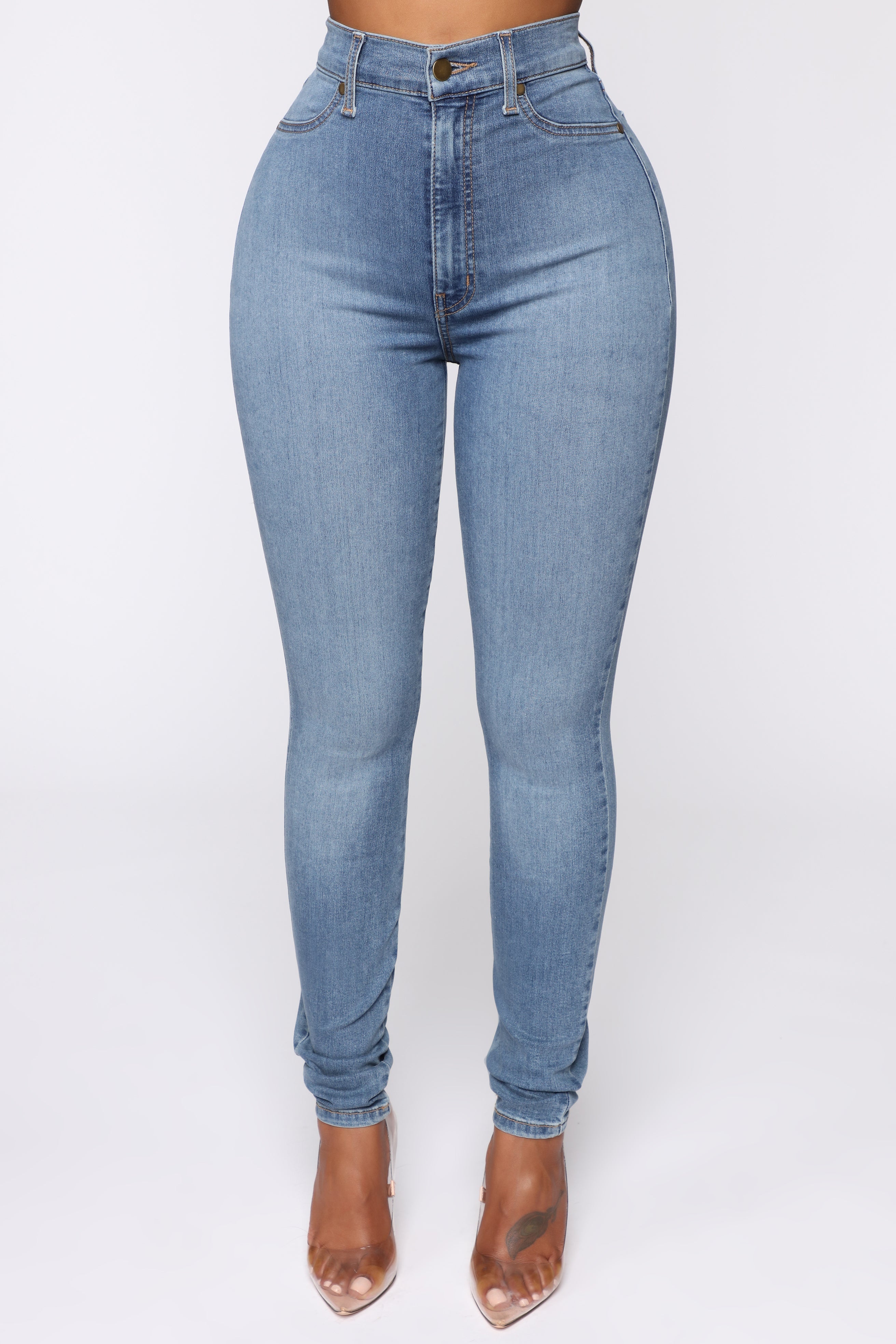 Flex Game Strong Super High Rise Skinny Jeans - Light Wash
