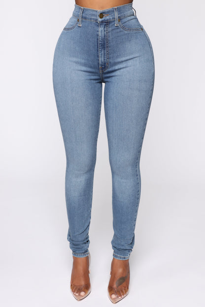 Flex Game Strong Super High Rise Skinny Jeans - Light Wash