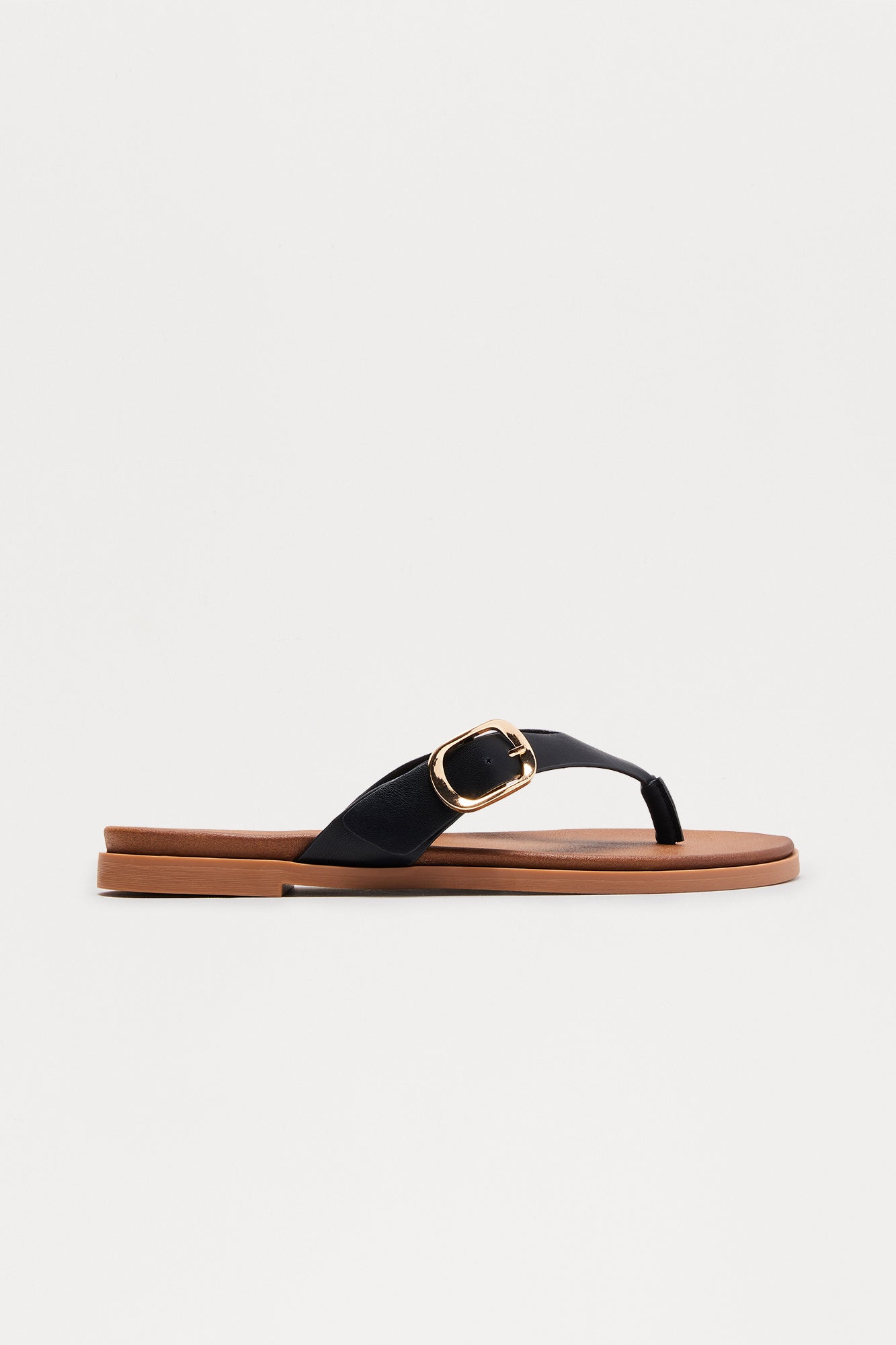 Dott Buckle Flip Flops - Black