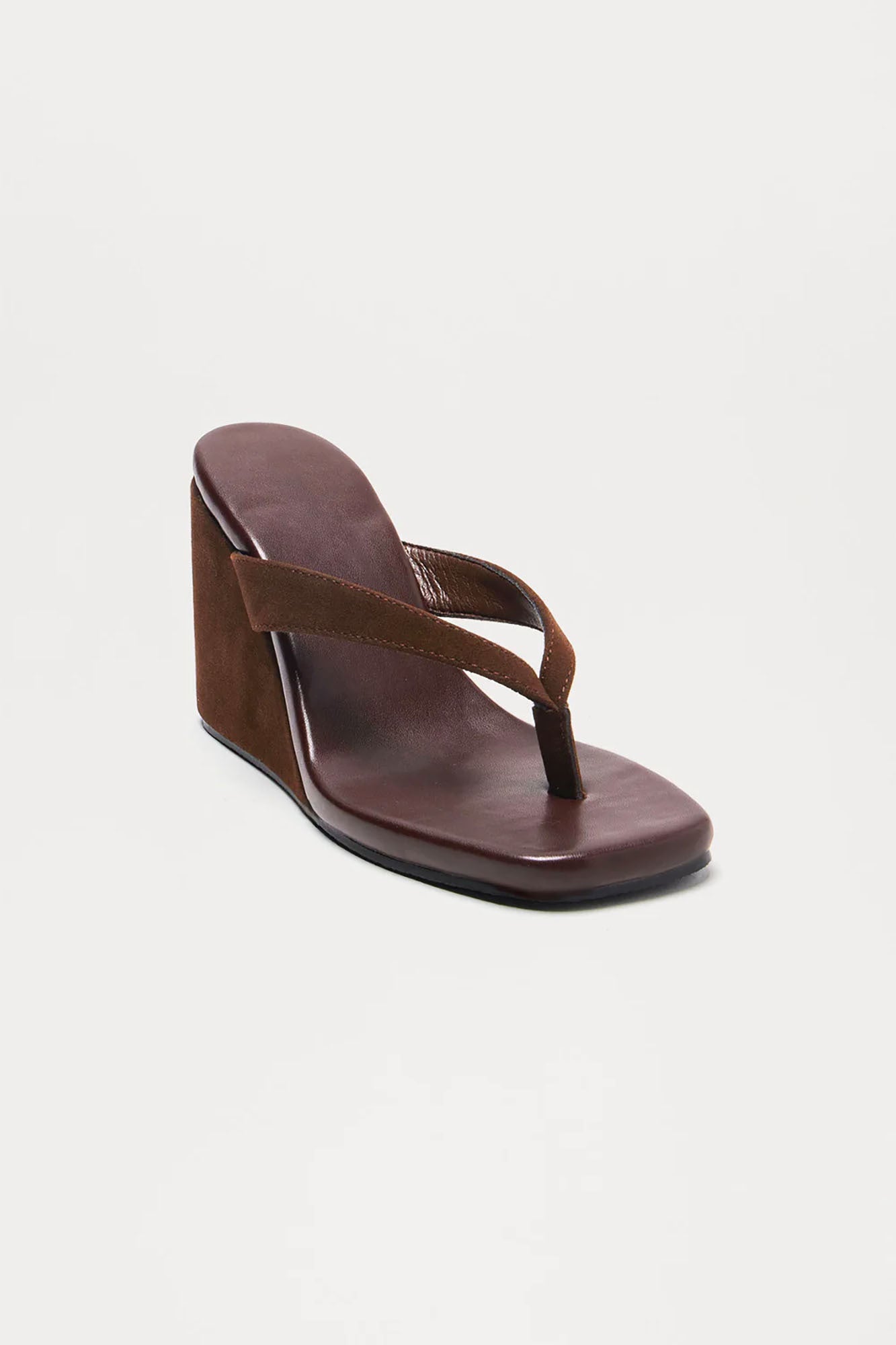 Mekia Thong Wedges - Brown