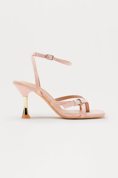 Nevah Faux Suede Heels - Mauve