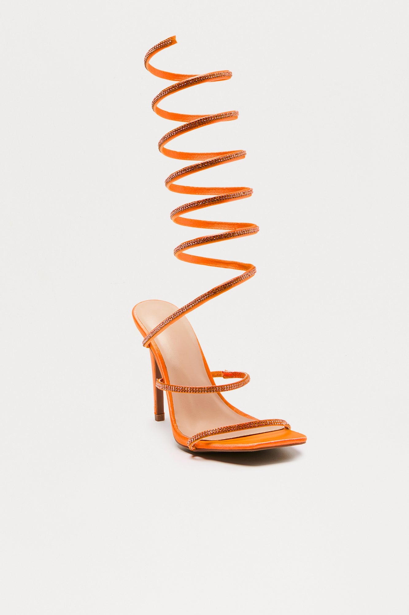 Shine So Bright Wrap Up Heels - Orange