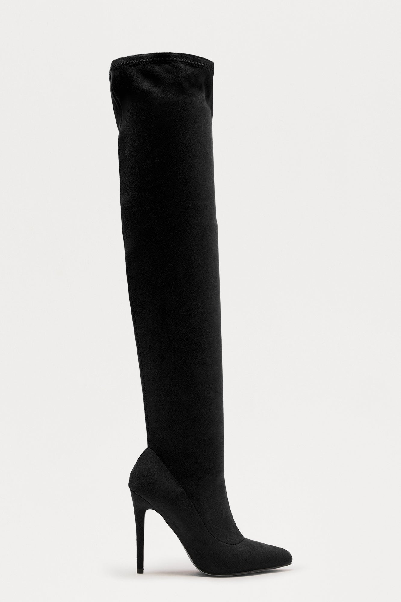 Gyra Thigh High Boots - Black