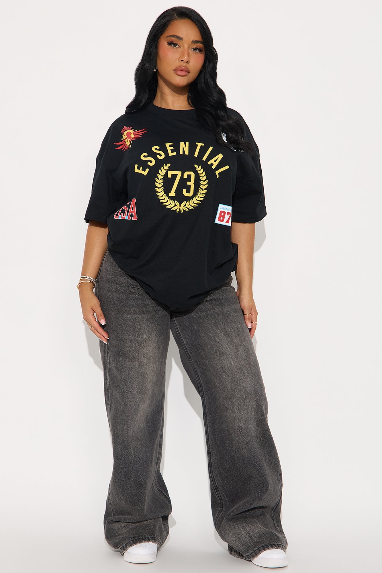 Essential 73 Washed Tee - Black