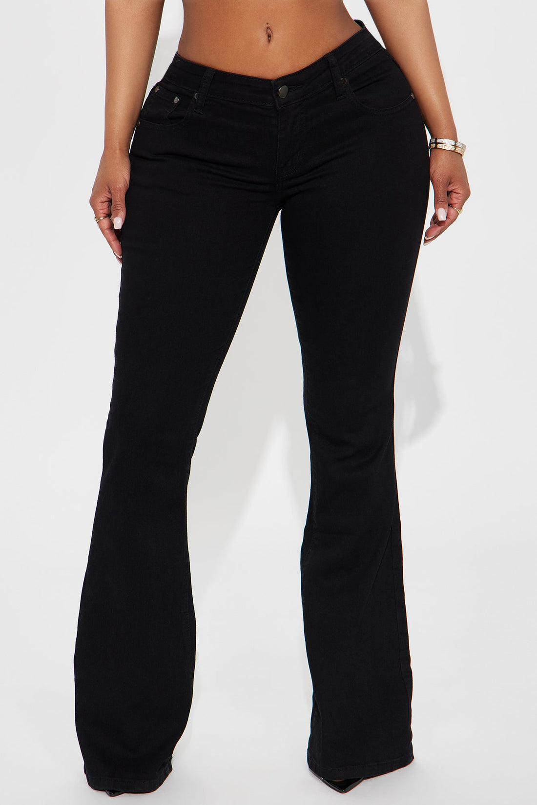 Everyday Low Rise Flare Denim Jeans - Black