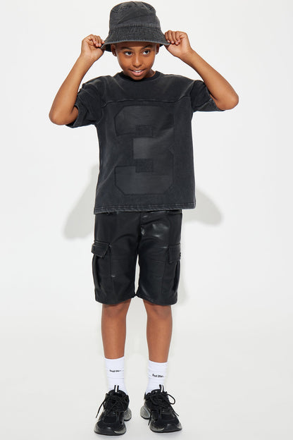 Mini Kyle Oversized Tee - Black Wash