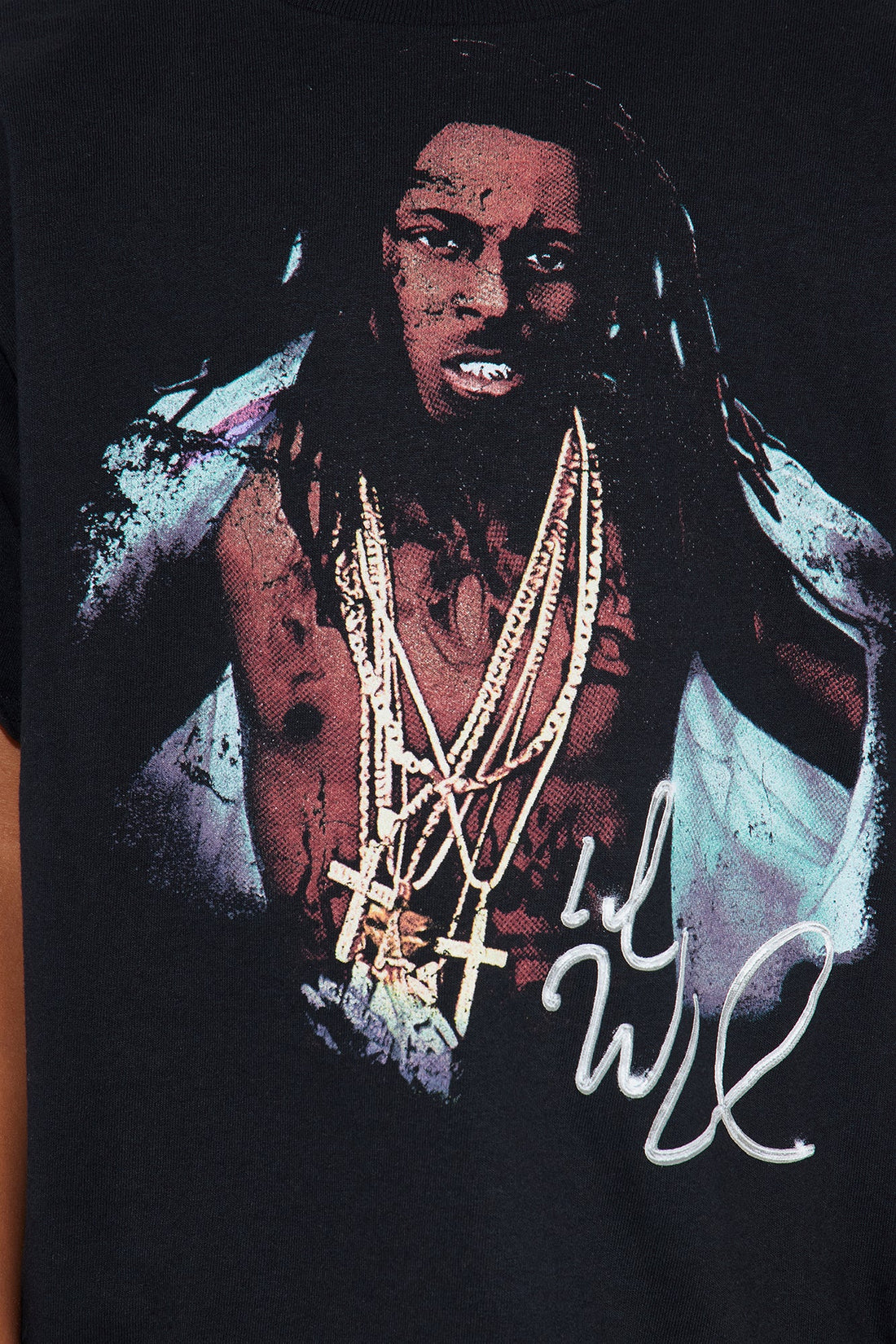 Mini Lil Wayne Mini Portrait Short Sleeve Tee - Black