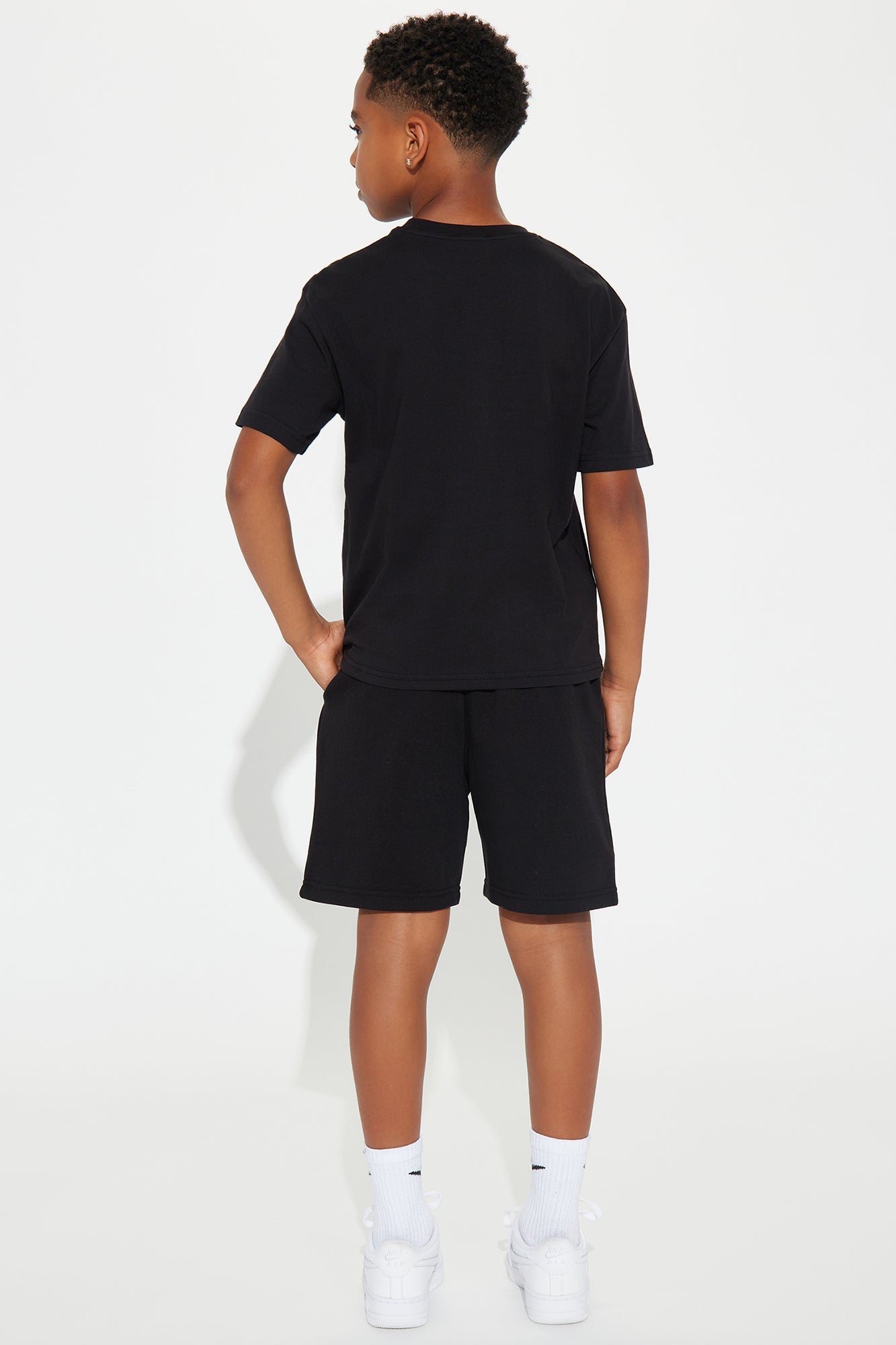 Family Goals Mini Prince Short Set - Black